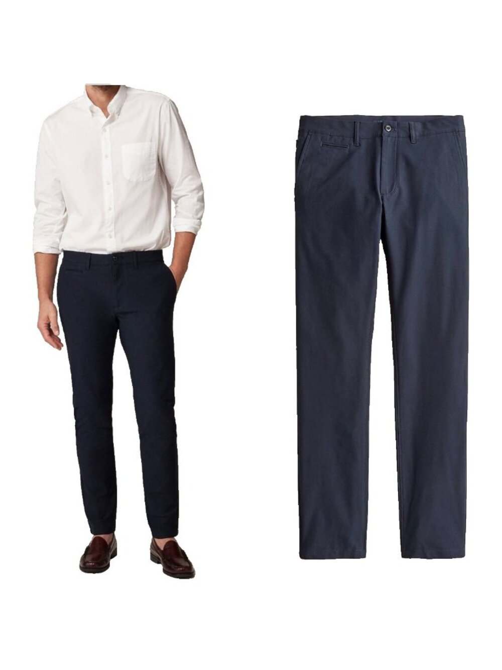 J.Crew Mens 484 Slim-fit 4 Way Stretch Chino Navy Tech Pants 31x30 Casual NWT